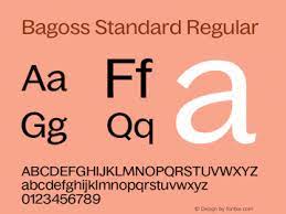 Bagoss Standard Regular Font preview